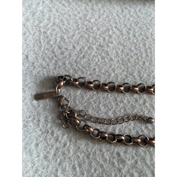 Multi-Layered Chain Necklace by Daisy Fuentes Jewelry 28" Antique Bronze - Picture 6 of 9